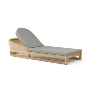 GARDEN TEAK WOOD ELIPS SUN LOUNGER OUTDOOR SINGAPORE