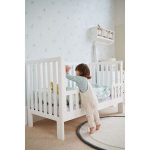 singapore baby crib cot wood white painted