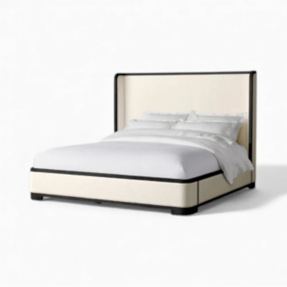 Lunaris High-Contrast Upholstered Bed