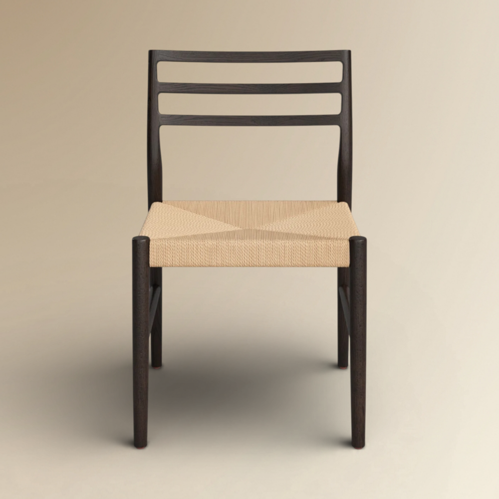 Alessio Dining Chair Mid-Century Modern Woven Dining Chair