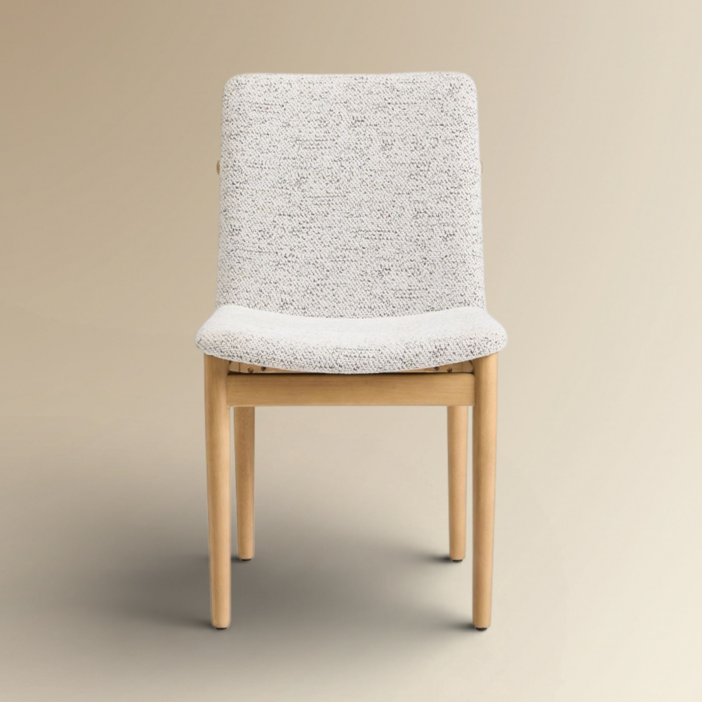 Serena Modern Bouclé Dining Chair Minimalist Organic Seating