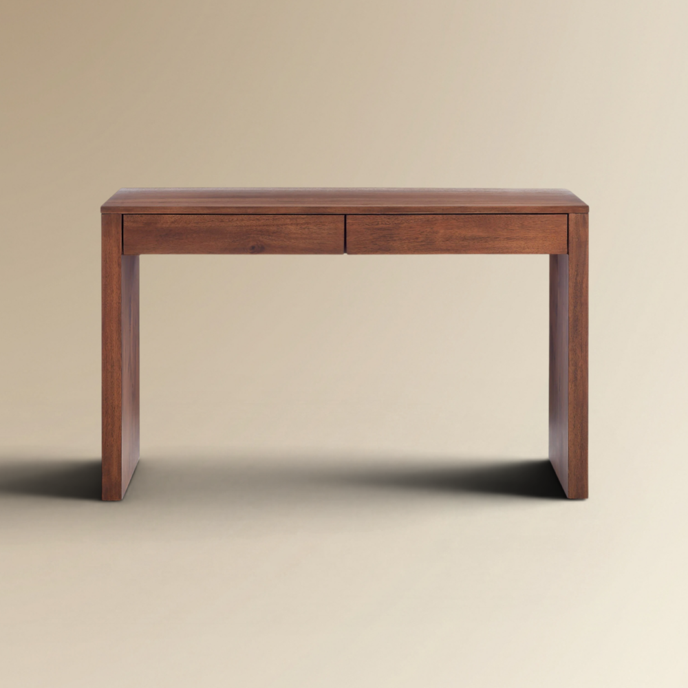 Reid Desk Minimalist Precision & Walnut Warmth
